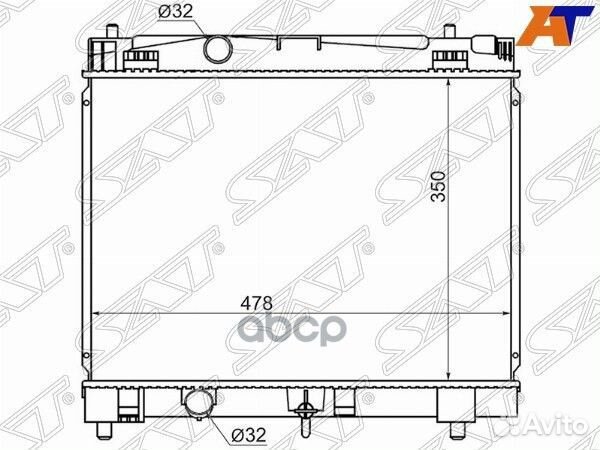 Радиатор Toyota Ractis 05-10 / Vitz 05-20 / Bel