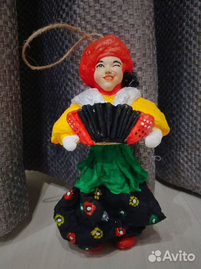Кукла из ваты СССР на ёлку игрушка