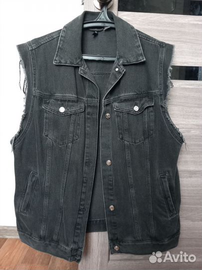 Джинсовая жилетка h&m