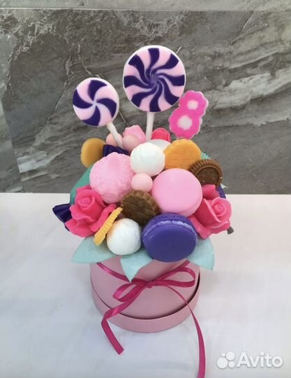 Сладкий букет из мыла ручной работы