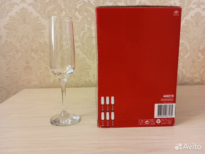 Набор бокалов Pasabahce для шампанского, 6 шт