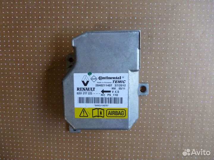 Блок управления SRS подушками рено кангу 2