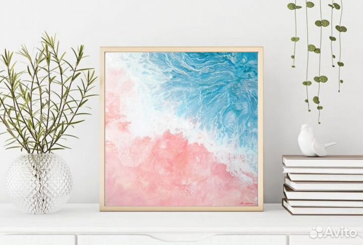Картина на холсте с волнами 