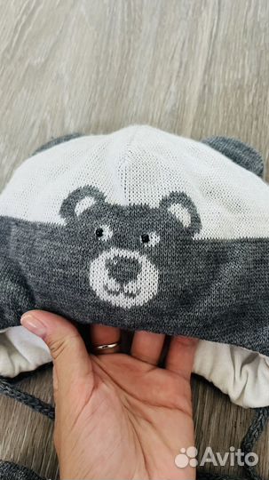 Шапка и снуд 46-48 см журавлик демисезон