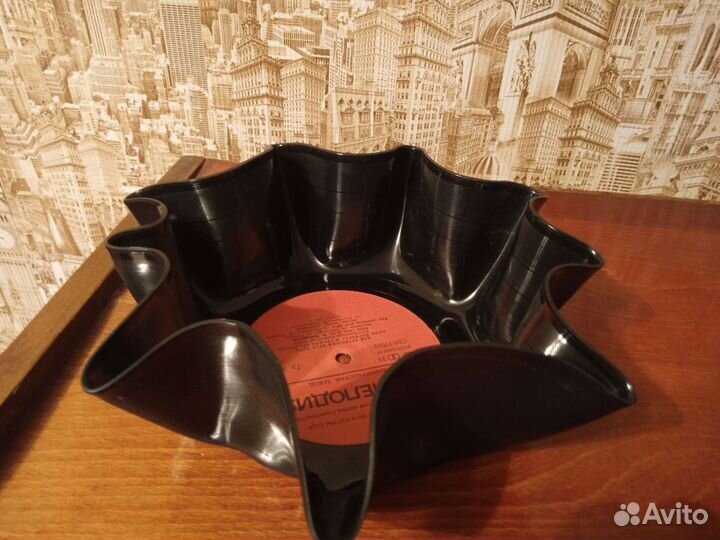 Горшок для цветов винил пластинки