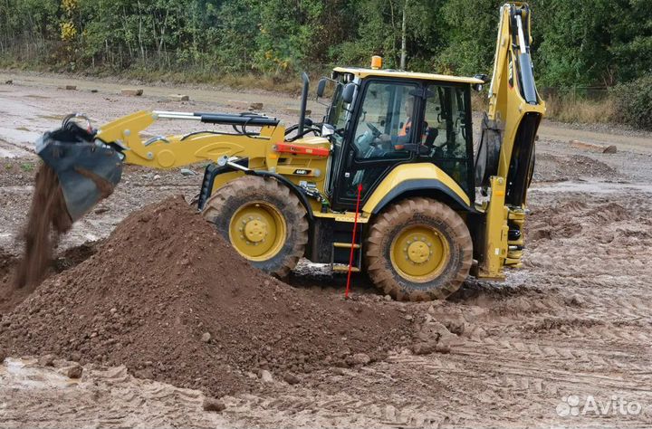 Стекло двери нижнее погрузчика Caterpillar 444