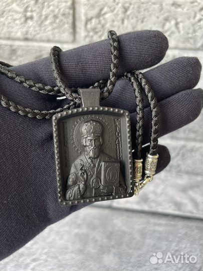 Крест икона резная