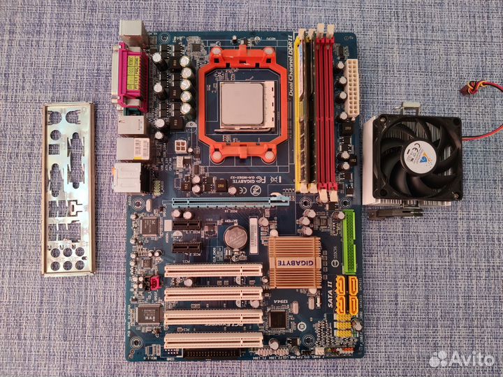 Комплект Gigabyte GA-M56S-S3, Athlon 3800+, 2gb