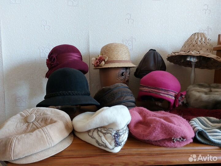 Стильные шляпы, береты, норковые шапки