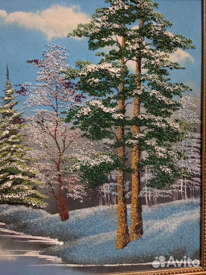 Картина зимний пейзаж