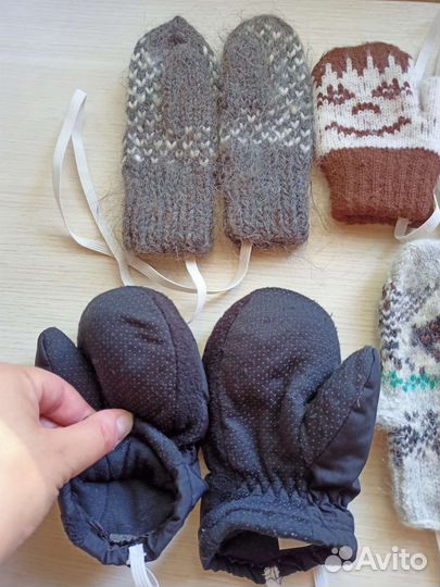 Перчатки варежки детские на 1,5-4 лет