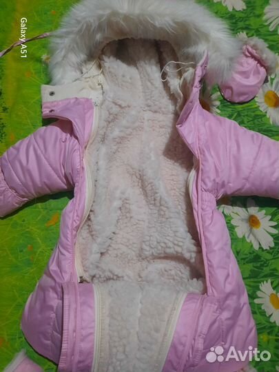 Зимний комбинезон для девочки 74