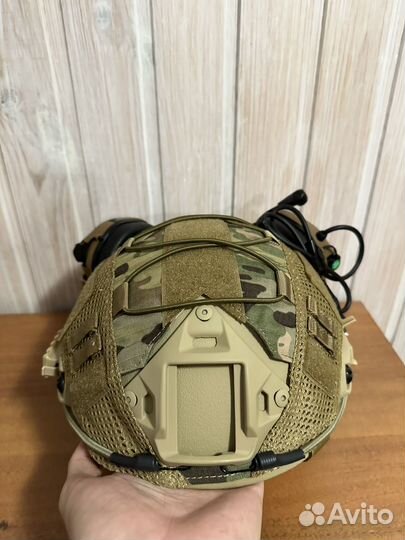 Тактический шлем бр2 свмпэ в сборе(комплект)