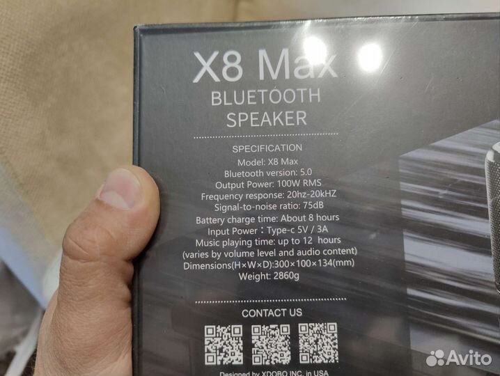 Bluetooth колонка 100w xdobo X8 MAX