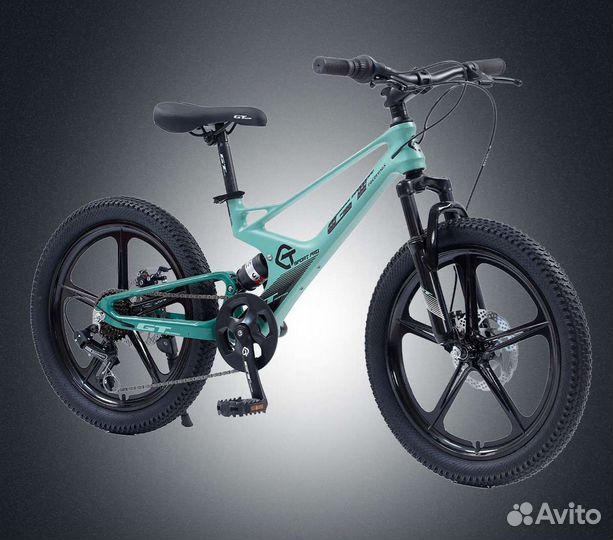 Велосипед на литых дисках, 20 дюйм, GT, алюминий