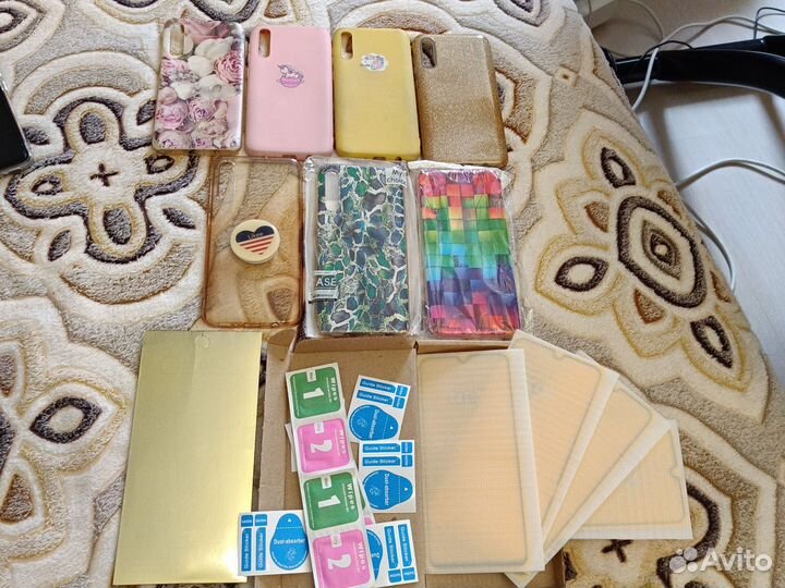 Чехлы на телефон samsung А50 и стекло гидрогелевое