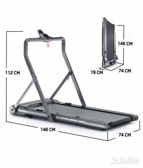 Беговая дорожка складная Orlauf Owl Grey