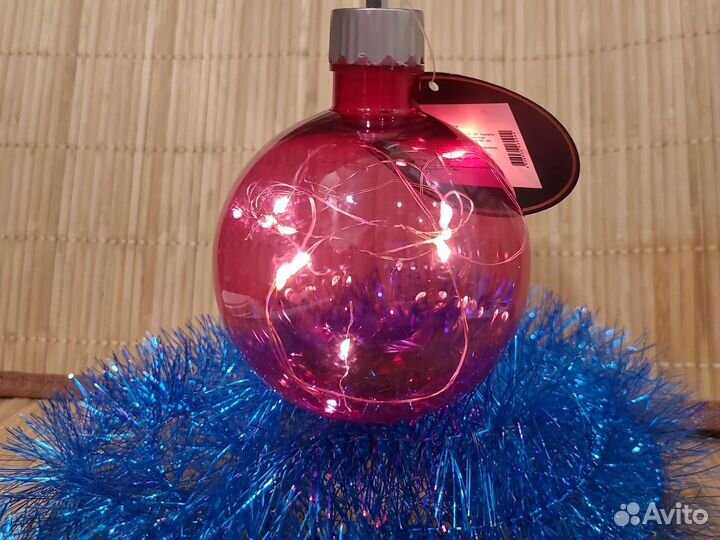 Ёлочный шар светящийся (d 8см)