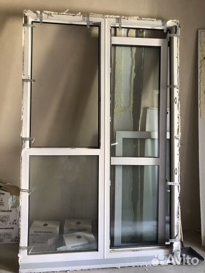 Балконный блок с дверью бу