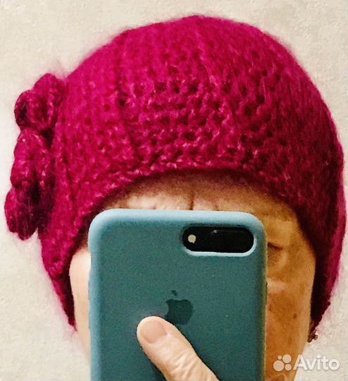 Шапка женская вязаная ручная работа