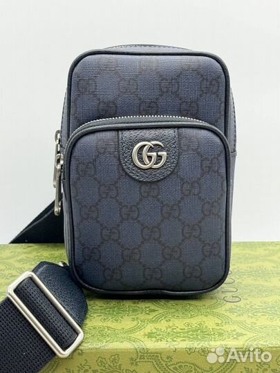 Сумка мужская синяя Gucci GG новая *Премиум