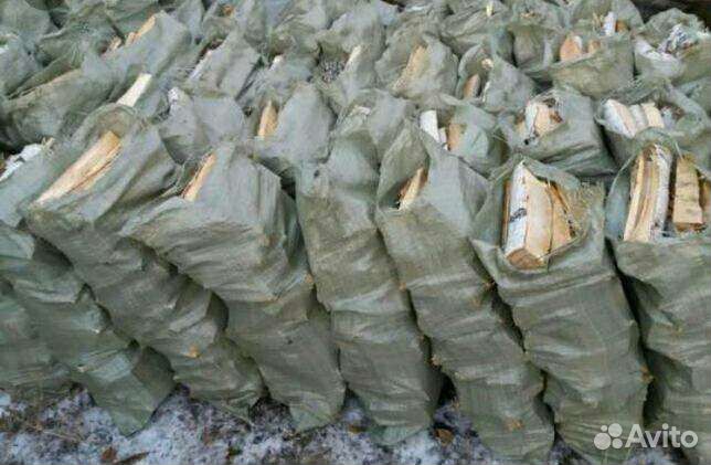 Дрова сухие в мешках