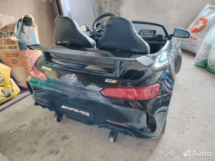 Детский электромобиль mercedes двухместный