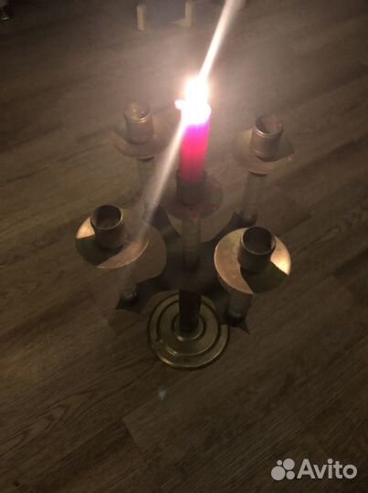 Старинный подсвечник латунь