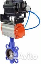 Затвор дисковый поворотный DN.ru WCB-316L-NBR Ду40 Ру16, углеродистая сталь, NBR, с пневмоприводом D