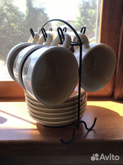 Чайник заварочный с набором чашек и бочонком