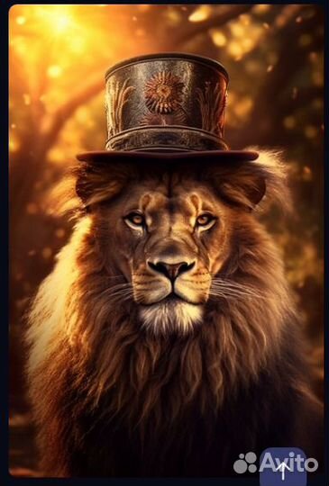 Лев картина в интерьер