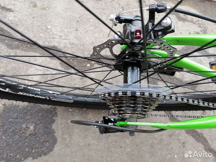 Велосипед 26 серо-зеленый + доставка бесплатно