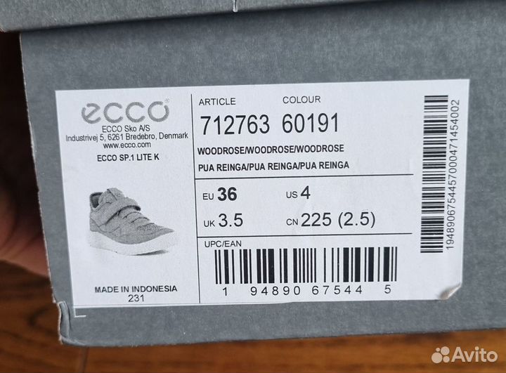 Новые кроссовки ecco SP.1 lite K 36 размер