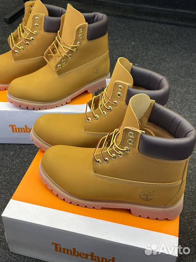 Ботинки timberland оранжевые