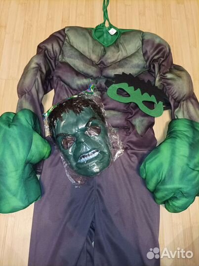 Костюм Халка + маска пластиковая