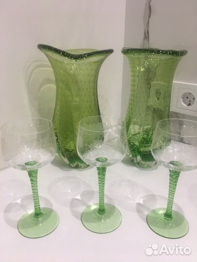 Чехословакия Hana Machovska 1950 г 3 фужера