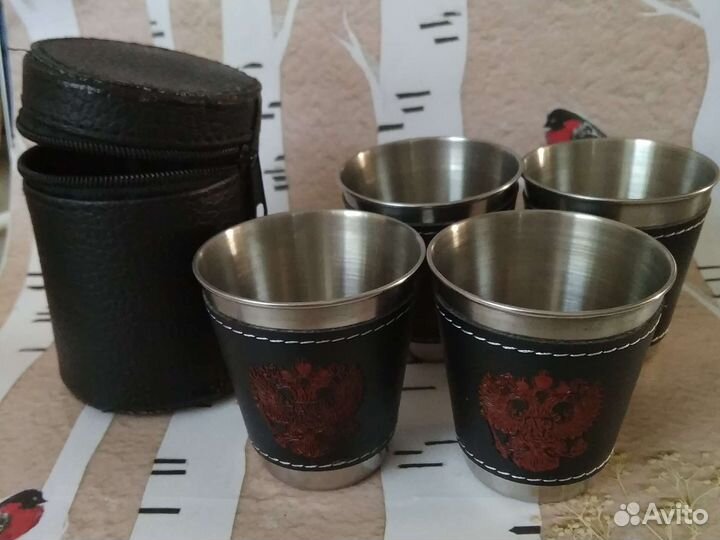 Набор рюмок из нержавейки для похода