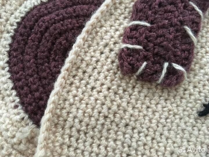 Коврик детский вязаный мишка (девочка)