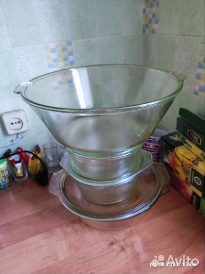 Кастрюли из термо стекла 4шт