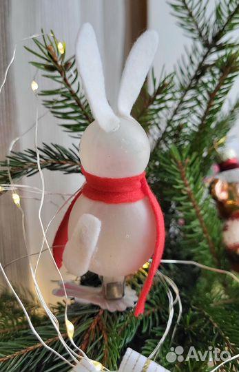 Заяц елочная игрушка СССР
