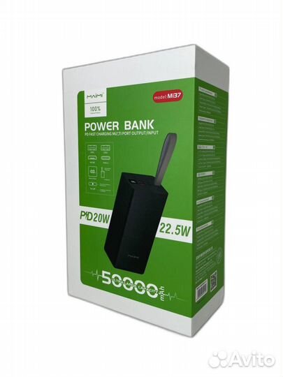 Повербанк Maimi Mi37 50000mAh 22.5W P/D 20W