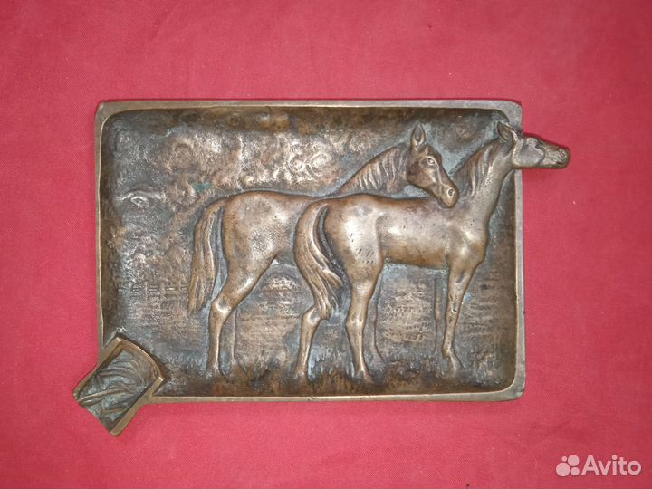 Пепельница бронза Кони 19 век