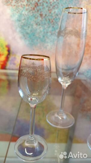 Фужеры бокалы рюмки Богемия