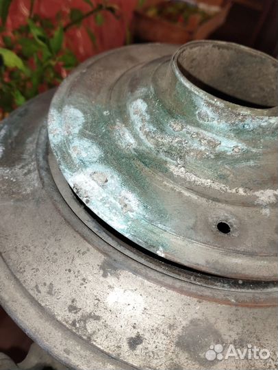 Самовар дровяной латунный