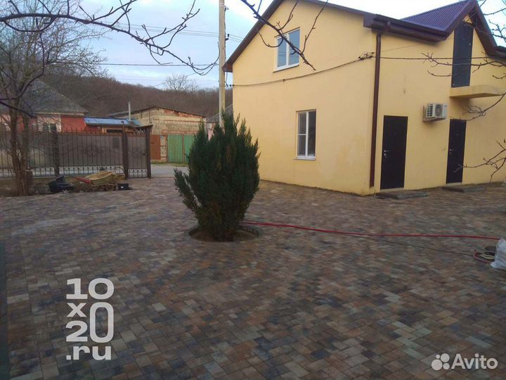 Тротуарная плитка, брусчатка, бордюры под ключ