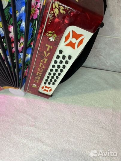 Гармонь Тульская 301 М Красный Перламутр