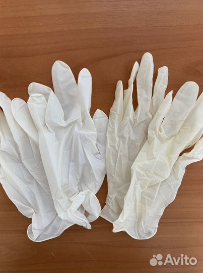 Перчатки одноразовые латекс, нитрил