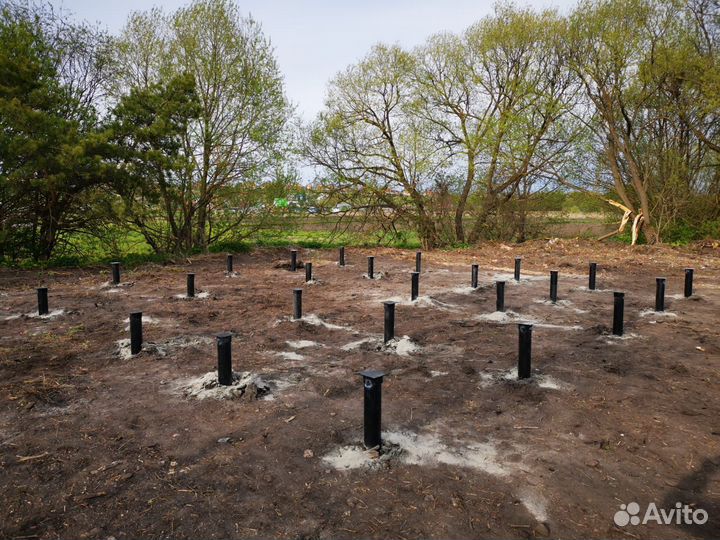 Винтовые сваи под ключ установка