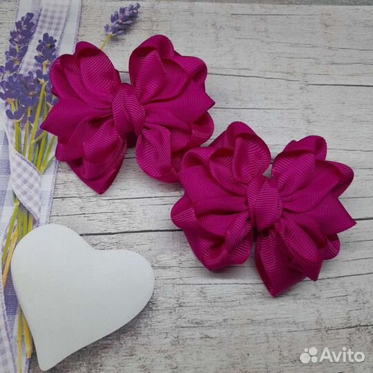 Бантики однотонные