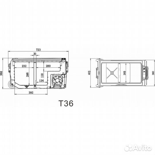 Холодильник автомобильный Alpicool T36 (36L)